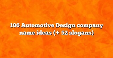 106 Automotive Design company name ideas (+ 52 slogans)
