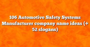 106 Automotive Safety Systems Manufacturer company name ideas (+ 52 slogans)