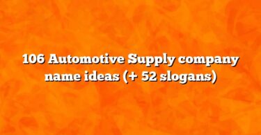 106 Automotive Supply company name ideas (+ 52 slogans)