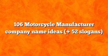 106 Motorcycle Manufacturer company name ideas (+ 52 slogans)