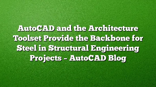AutoCAD and the Architecture Toolset Provide the Backbone for Steel in Structural Engineering Projects – AutoCAD Blog