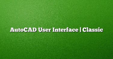 AutoCAD User Interface | Classic