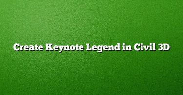 Create Keynote Legend in Civil 3D