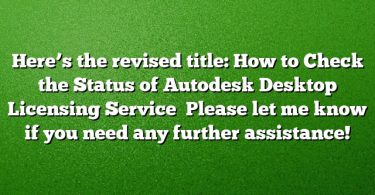 Here’s the revised title:
How to Check the Status of Autodesk Desktop Licensing Service 
Please let me know if you need any further assistance!