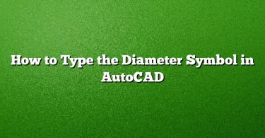How to Type the Diameter Symbol in AutoCAD