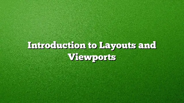 Introduction to Layouts and Viewports