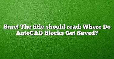 Sure! The title should read: Where Do AutoCAD Blocks Get Saved?