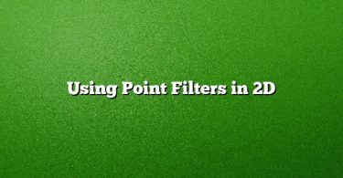 Using Point Filters in 2D