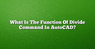 What Is The Function Of Divide Command In AutoCAD?
