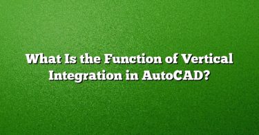 What Is the Function of Vertical Integration in AutoCAD?