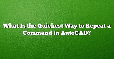 What Is the Quickest Way to Repeat a Command in AutoCAD?