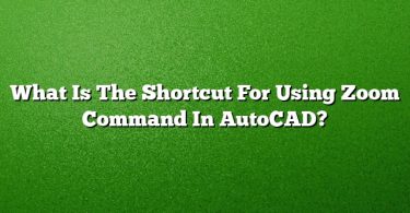 What Is The Shortcut For Using Zoom Command In AutoCAD?