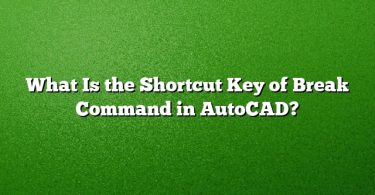 What Is the Shortcut Key of Break Command in AutoCAD?