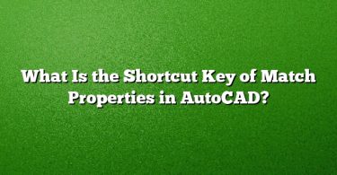 What Is the Shortcut Key of Match Properties in AutoCAD?