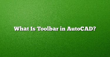 What Is Toolbar in AutoCAD?