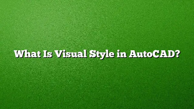 What Is Visual Style in AutoCAD?