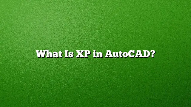 What Is XP in AutoCAD?