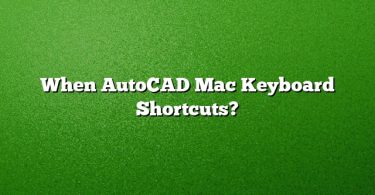 When AutoCAD Mac Keyboard Shortcuts?
