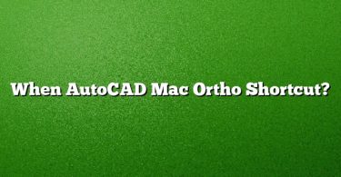 When AutoCAD Mac Ortho Shortcut?