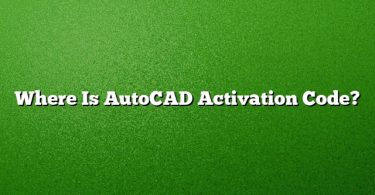 Where Is AutoCAD Activation Code?