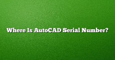 Where Is AutoCAD Serial Number?