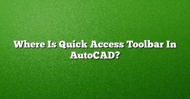 Where Is Quick Access Toolbar In AutoCAD?