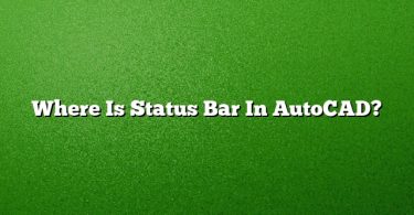 Where Is Status Bar In AutoCAD?