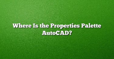 Where Is the Properties Palette AutoCAD?