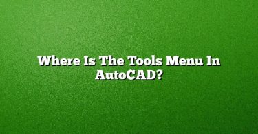 Where Is The Tools Menu In AutoCAD?