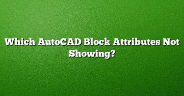 Which AutoCAD Block Attributes Not Showing?