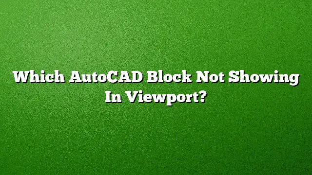 Which AutoCAD Block Not Showing In Viewport?